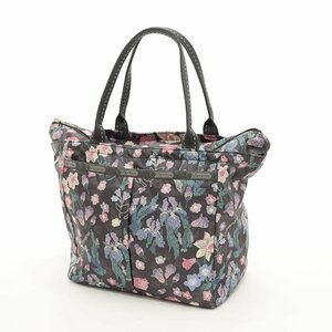 ◇511115 LESPORTSAC レスポートサック トートバッグ 花柄刺繍プリント レディース グレー ピンク他