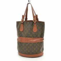 □413674 LOUIS VUITTON ルイヴィトン バケツ型トートバッグ ヴィンテージ バケット モノグラム T42238 レディース USA/米国製 ブラウン_画像1