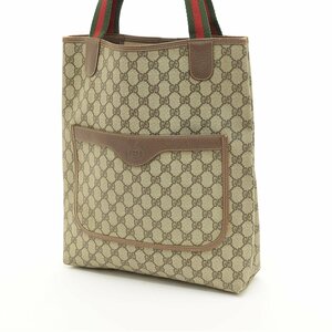 □508147 GUCCI グッチ トートバッグ オールドグッチ シェリーライン PVC メンズ