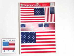 《新品》USA製/星条旗柄/ウィンドウ ステッカー/シール/デッドストック/D128-71-2538