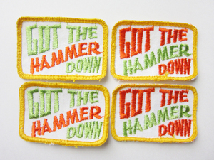 新品/80's/GOT THE HAMMER DOWN/ワッペン/2種類/4点セット/パッチ/ビンテージ/未使用品/デッドストック/D128-71-3346