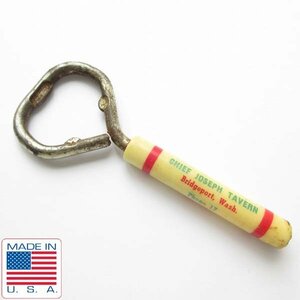 オリジナル品 USA製 CHIEF JOSEPH TAVERN 企業物 栓抜き キーホルダー ボトル オープナー アドバタイジング ビンテージ D144-71-0057X