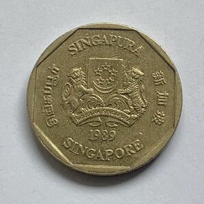 【希少品セール】シンガポール 1ドル硬貨 1989年 1枚の画像2