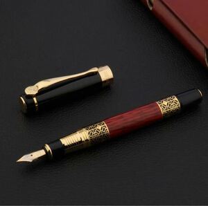 Фонтанная ручка с высококачественным средним и тонким золотым подарочным корпусом