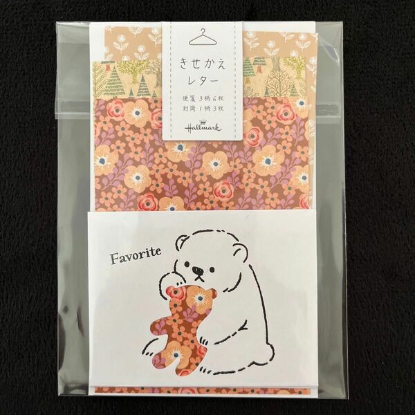 日本ホールマーク きせかえレター クマ ミニレターセット 799335 6枚