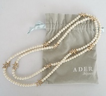 S6 ADER.bijoux アデルビジュー STAR パール ネックレス 2WAY 星 ゴールドカラー スワロフスキー_画像1