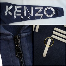 S6 KENZO ケンゾー ジップ パーカー スリーブロゴ レディース ネイビー sizeS 紺_画像4