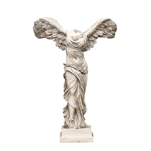 セール！少し大きなサモトラケのニケ像古代ギリシャの勝利の女神大理石風塗装仕上げ高さ約38ｃｍ彫像輸入品_画像1
