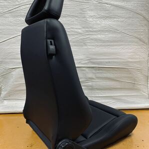 3.4.レカロ RECARO 2脚セット LX-L 黒フェイクレザー張り替え 張替え 張替 ブラックシングルステッチ 両側ダイヤルの画像9