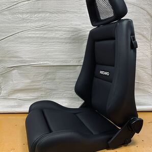 26.27.レカロ RECARO 2脚セット LX-L 黒フェイクレザー張り替え 張替え 張替 ブラックシングルステッチ 片側ダイヤルの画像3