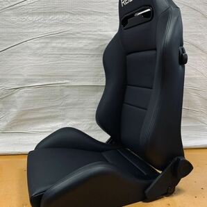 28.29.レカロ RECARO 2脚セット SR-3 黒フェイクレザー張り替え 張替え 張替 ブラックシングルステッチ 両側ダイヤルの画像3