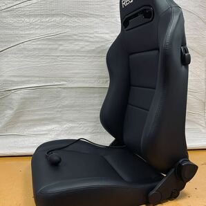 46.レカロ RECARO SR-VF 黒フェイクレザー張り替え 張替え 張替 ブラックシングルステッチ 両側ダイヤル エアランバーの画像2