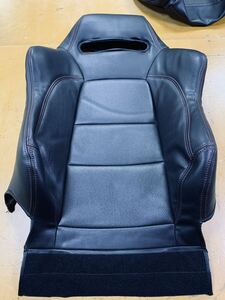 レカロ RECARO SR-2 シートカバー 黒 ブラックフェイクレザー 赤 レッドダブルステッチ