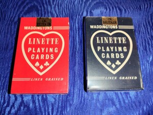 WADDINGTONS　LINETTE 　赤青　未開封　２個　イングランド