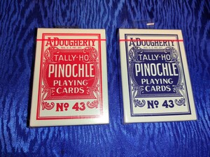 TALLY-HO PINOCHLE FAN BACK 赤青　未開封