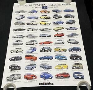 z340/ History of TOYOTA Production Models ポスター / 50Models Since 1955 ヒストリー・オブ・トヨタ / B1サイズ