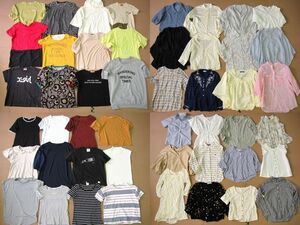 R3* large amount 100 put on set shirt T-shirt cut and sewn cardigan jacket etc. spring various set sale old clothes flima together thin long sleeve short sleeves 