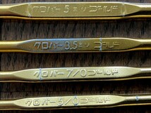 クロバー　ゴールド　カギ針　フック　編針　2ミリ、2.3ミリ、3/0×2、5/0、7/0、3.5ミリ、5ミリ ８本　ピン１本　昭和　当時物　送料無料_画像3