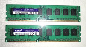 デスクトップ用 メモリ 8GB x 2枚セット (DDR3 1333MHz PC3-10600-CL11 DIMM-1.5V)