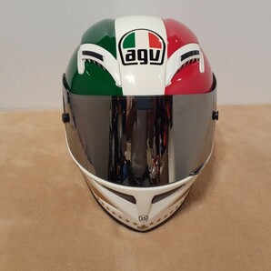 AGV レジェンドライダーシリーズ T-2 Ago アゴスチーニ レプリカヘルメット ミラーシールド付 キズ少なく良品ですの画像3