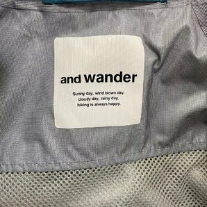 良品 and wander アンドワンダー loose fitting rain jacket navy サイズ Lの画像5