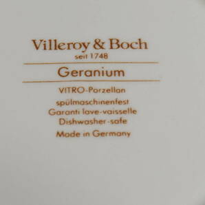 Villeroy&Boch ビレロイボッホ ゼラニウム Geranium カップ＆ソーサー プレート トリオ 6客 セットの画像4