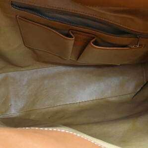 CELINE セリーヌ マカダム トートバッグ 肩掛 ブラウン ファスナー 保存袋付の画像7