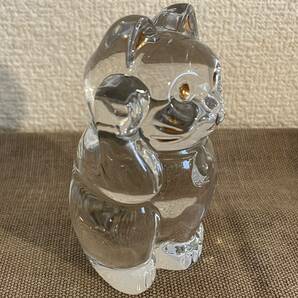 バカラ Baccarat 招き猫 クリスタルガラス 猫 ねこ インテリア オブジェ ガラス工芸 ラッキーキャット の画像6