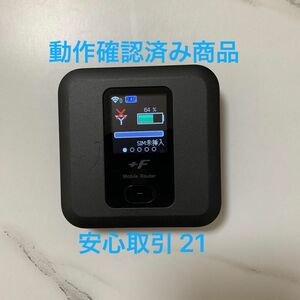 富士ソフト +F FS030W SIMフリーモバイルルーター ブラック　管理番号21