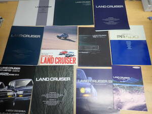 j12e Toyota Land Cruiser catalog together 11 pcs. set that time thing / Showa era / old car /40/60/70/80/ Land Cruiser 