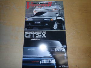 j12d　当時物◆スカイライン　カタログ　2冊セット　旧車/GTS-X LIMITED 全国限定2500台/’91 全日本ツーリングカー選手権 V SELECTION