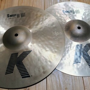 美品 Zildjian ジルジャン K SWEET HIHAT 14インチ ハイハット Top1,030g Bot1,210gの画像1