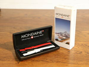 『Mondaine 12mm 時計ベルト3本セット』No,601 モンディーン　 Oil-Tan オイルタン 黒 白 赤 Mondaine 時計 バンド Hadley Roma