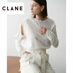 【CLANE】 2WAY ASYMMETRY TOPS カットソー ロンT