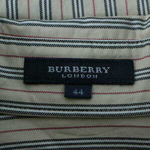 B256/Burberry london/バーバリーロンドン/日本製/コットンブラウス/比翼シャツ/バーバリーストライプ柄/レディース/44サイズの画像7