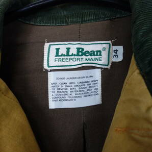 B225/L.L.Bean/エルエルビーン/アメリカ製/コットンハンティングジャケット/襟コーデュロイ/ダック地/ベージュ系/メンズ/34サイズの画像8