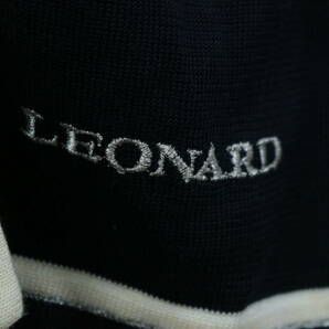 B340/LEONARD/レオナール/日本製/花刺しゅう/コットンニットカーディガン/レディース/Mサイズ/ダークネイビーの画像5