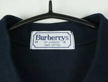 B459/Burberry/バーバリー/オールド/イタリア製/半袖ポロシャツ/ネイビー/ワンポイント/メンズ/Mサイズ_画像3
