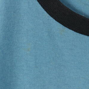 B516/anvil/アンヴィル/KEMURI/コットン半袖リンガーTシャツ/カットソー/ブルー系/メンズ/Mサイズの画像10
