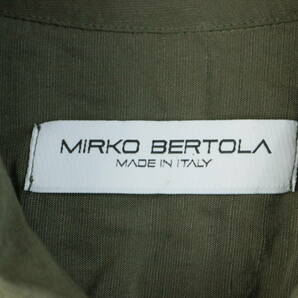 B520/MIRKO BERTOLA/ミルコベルトラ/イタリア製/レーヨンリネンブラウスワンピース/オリーブ系/レディース/40サイズの画像6