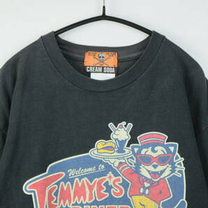 B532/CREAM SODA TEMMYE/クリームソーダティミー/半袖Tシャツ/ブラック系/メンズ/Mサイズ相当/の画像3