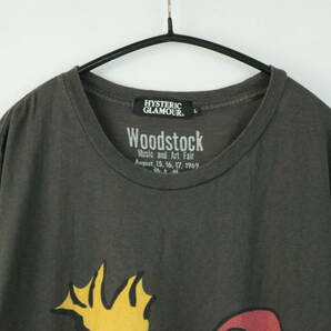 B557/Hysteric Glamour/ヒステリックグラマー/日本製/WOODSTOCK/ウッドストック フェスティバル/コットンTシャツ/メンズ/Lサイズの画像3