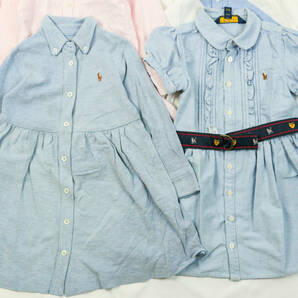 B602/POLO RALPH LAUREN/ポロ/ラルフローレン/ブラウスワンピース/フリルニットトップス/5枚セット売り/まとめ売り/キッズ/女の子/100 3 2の画像2