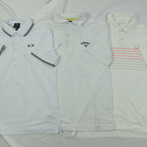 B703/DESCENTE/FILA/NIKE/OAKLEY/Callaway/ゴルフウェア/ゴルフポロシャツ/5枚セット/まとめ売り/メンズ/Mサイズの画像2