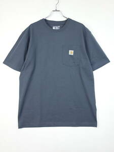 B746/CARHARTT/カーハート/コットン半袖ポケットTシャツ/ルーズフィット/スチールブルー系/メンズ/Mサイズ