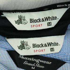 B704/ADIDAS/le coq sportif/Munsingwear/Black&White/ゴルフウェア/ゴルフシャツ/ポロシャツ/6枚セット/まとめ売り/メンズ/Mサイズの画像5
