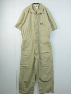 B947/Dickies/ディッキーズ/つなぎ/ジャンプスーツ/オールインワン/メカニックスーツ/メンズ/42サイズ/ベージュ/