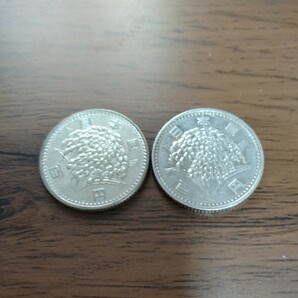昭和40年 百円 硬貨 稲穂 銀貨 2枚の画像2