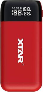  red XTAR PB2SL maximum 2AX2 sudden speed USB charger Li-ion rechargeable battery exclusive use QC3.0+PD3.0 3.6V 3.7V