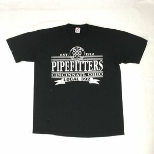 US古着 JERZEES 黒 Tシャツ 企業ロゴ ブラック ビッグシルエット ビッグサイズ メンズ レディース ユニセックス XL